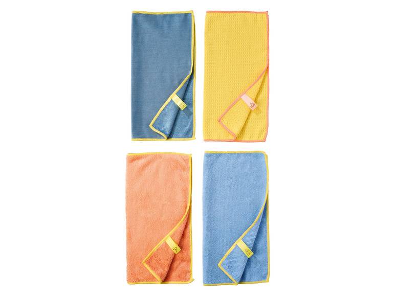 LIVARNO home Mikrofasertücher-Set, 4 Stück Blitzverkäufe