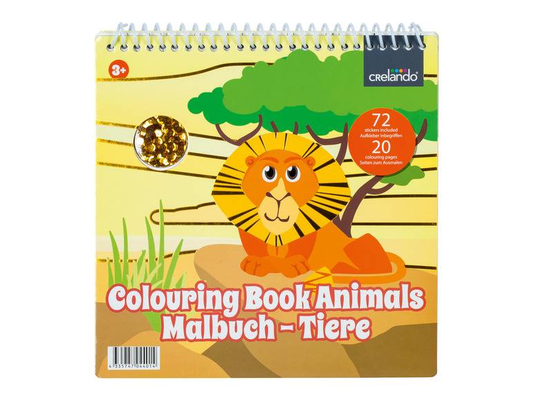 crelando® Malbuch, mit Pailletten und Stickern Begrenztes Angebot