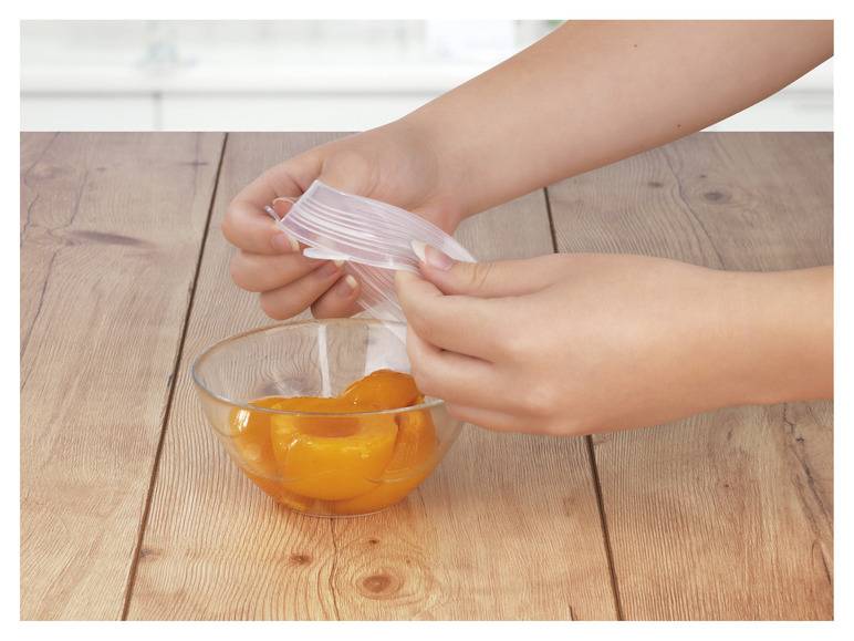 GOURMETmaxx Flexible Silikondeckel, 12 Stück , transparent Hotsell