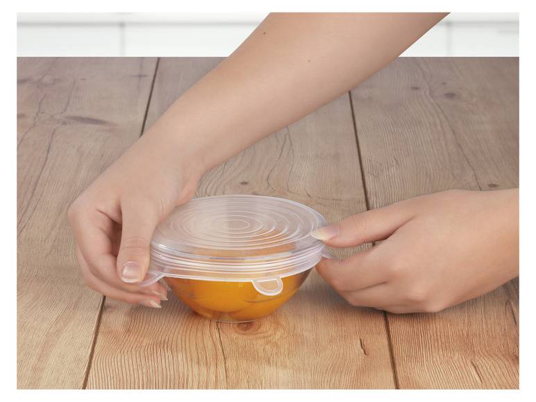 GOURMETmaxx Flexible Silikondeckel, 12 Stück , transparent Hotsell