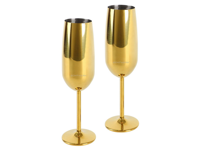 ECHTWERK Sekt-/Champagnerkelch aus Edelstahl Set Kostenlose Rückgabe