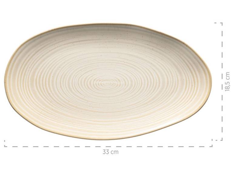 MÄSER Serie Nottingham, Set aus 3 Servierplatten, Servierteller in 3 Größen im Vintage-Look, Beige, Steinzeug Begrenztes Angebot