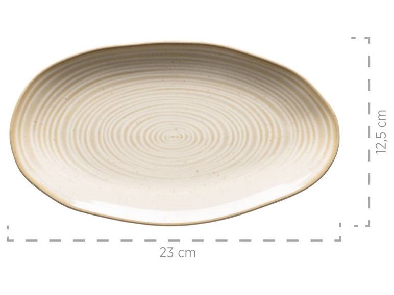 MÄSER Serie Nottingham, Set aus 3 Servierplatten, Servierteller in 3 Größen im Vintage-Look, Beige, Steinzeug Begrenztes Angebot