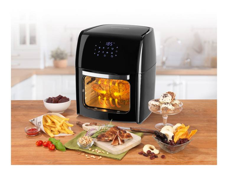 GOURMETmaxx Heißluftfritteuse mit Rotisserie, 1800 W, 12 l Vatertagsangebot