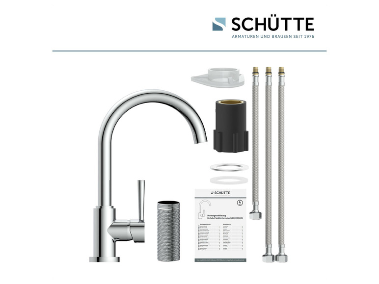 Schütte Küchenarmatur »CORNWALL«, Niederdruck Armatur Küche, 360° Wasserhahn Küche Top Angebot
