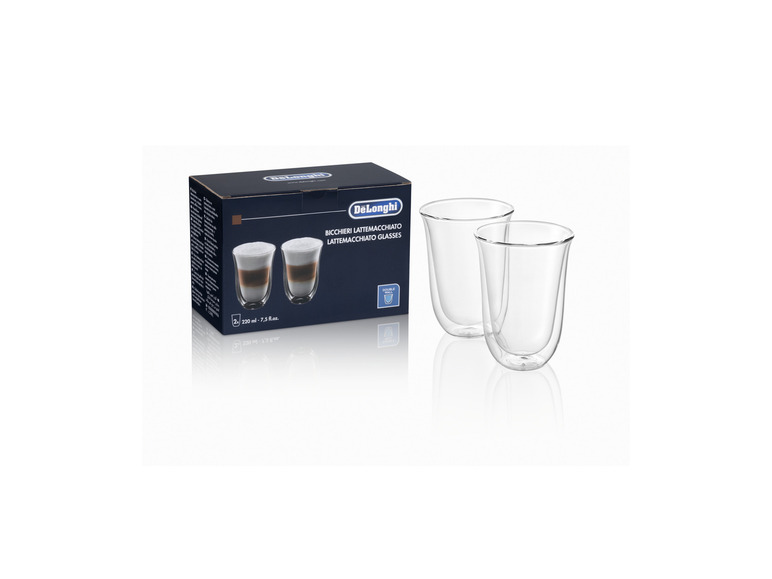 Delonghi Latte Macchiato Gläser, 220 ml, 2er Set Zeitlich begrenztes Angebot