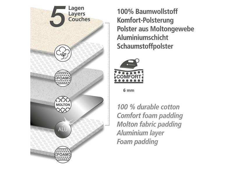 Wenko Bügeldecke »Air Comfort« Blitzbügler, dampfbügelgeeignet Fabrik Onlineshop