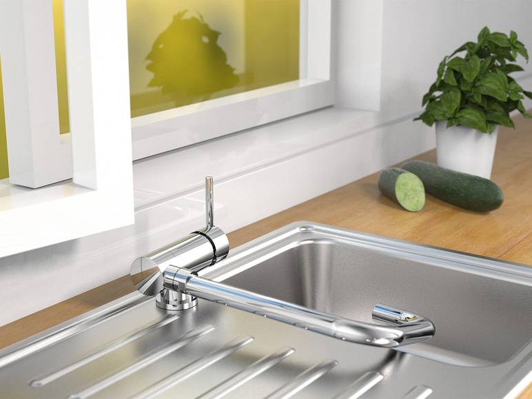 Eisl Küchenarmatur »FLEXO«, Wasserhahn Küche für Unterfenster-Montage Auslauf