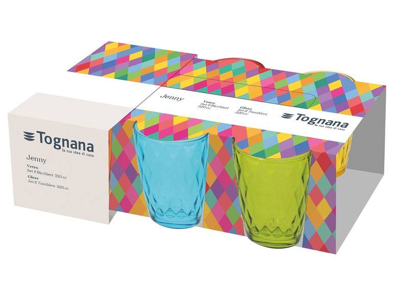 Tognana Gläserset, farbig, 320ml Günstiger Verkauf