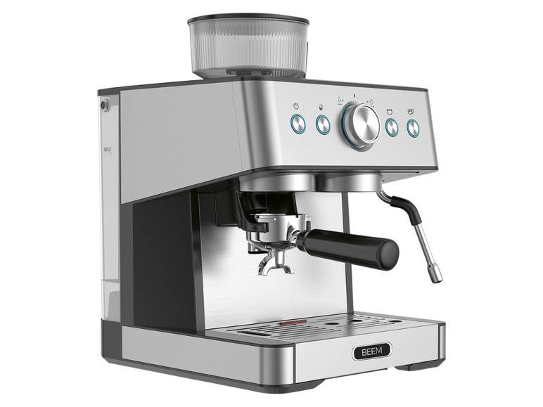 BEEM Siebträgermaschine mit Mahlwerk, Thermoblock, Heizsystem Flash Sale