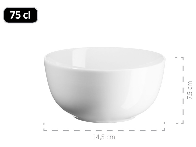 MÄSER Serie Barca, Frühstücks-Geschirr für 6 Personen, 18-tlg. Set, Porzellan Black Friday