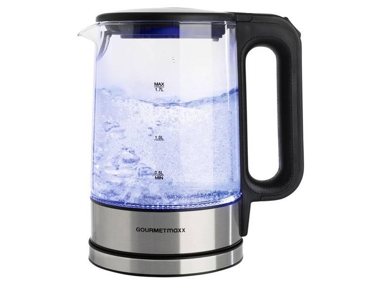 GOURMETmaxx Glas-Wasserkocher, 1,7 l, kabellos, LED Bestseller