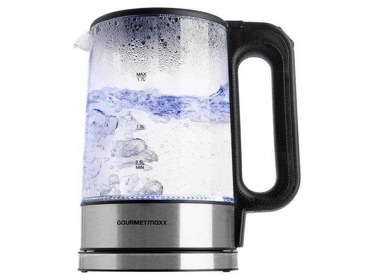 GOURMETmaxx Glas-Wasserkocher, 1,7 l, kabellos, LED Bestseller