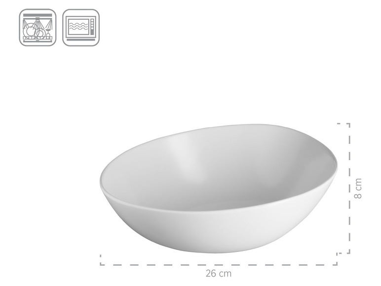 MÄSER Serie Glendale, Schalen Set 3-teilig, moderne hochwertige Servierschalen in verschiedenen Größen, Müslischale, Suppenschüssel, Salatschüssel, matt lasiert, Keramik, Schwarz / Weiß / Grau Sonderangebote