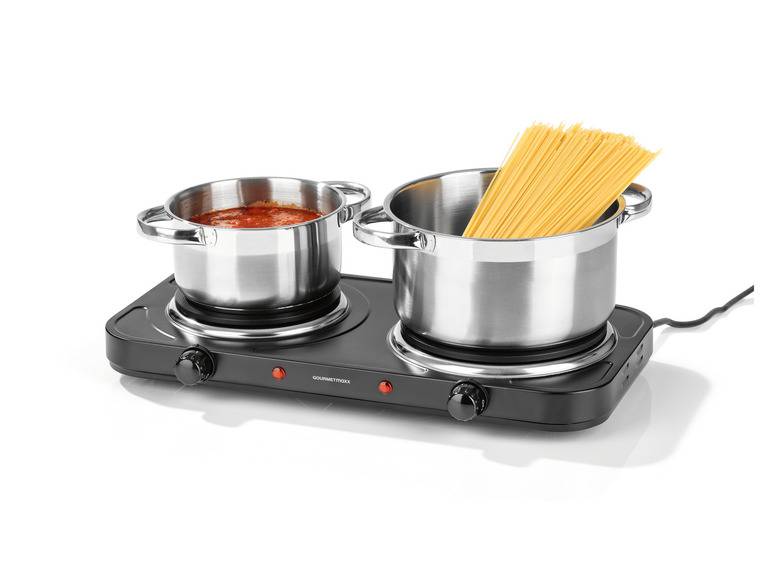 GOURMETmaxx Doppelkochplatte 2500 W schwarz Kostenloser Versand