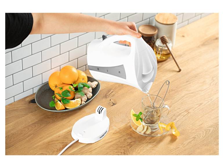 GOURMETmaxx Wasserkocher 1,7 l 2200W weiß/grau Fabrik Onlineshop