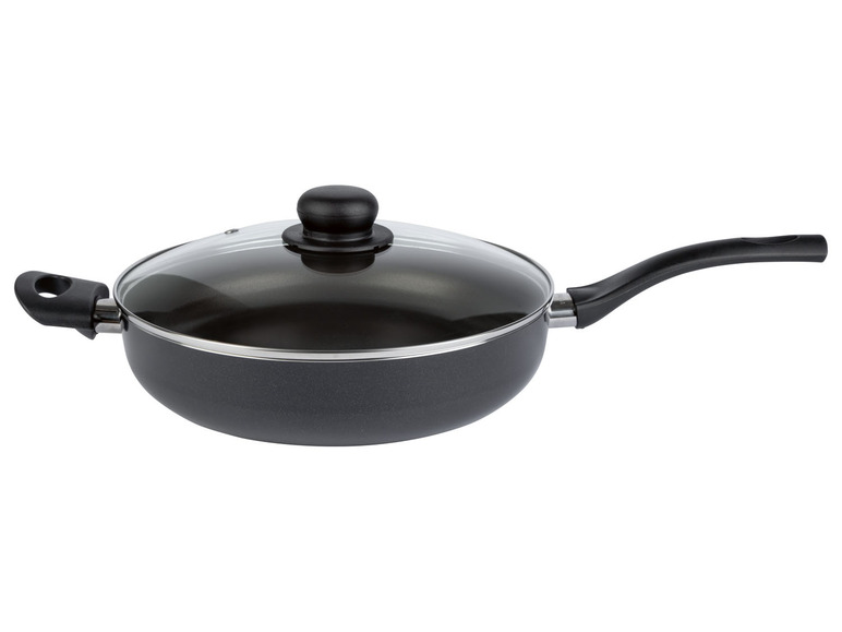 ERNESTO® Sauteuse »Alu Noir« 28 cm mit Gegengriff und Glasdeckel Zeitlich begrenztes Angebot