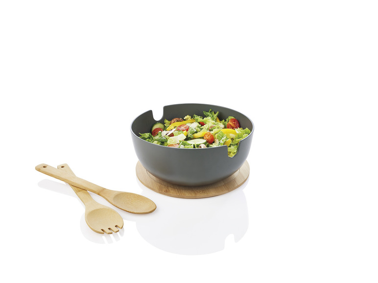 ERNESTO® Salatschüssel-Set, mit Bambus-Deckel, 4-teilig Kauf eins, bekomm eins gratis