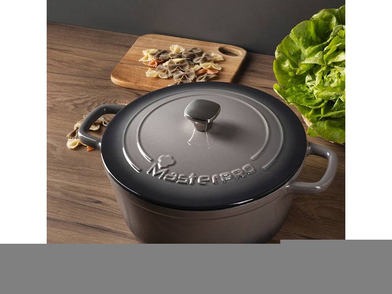 Masterpro Kasserolle, Gusseisen, mit Deckel, Ø 27 cm Wochenangebot