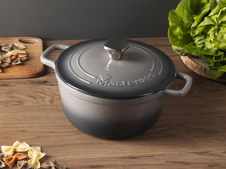 Masterpro Kasserolle, Gusseisen, mit Deckel, Ø 27 cm Wochenangebot