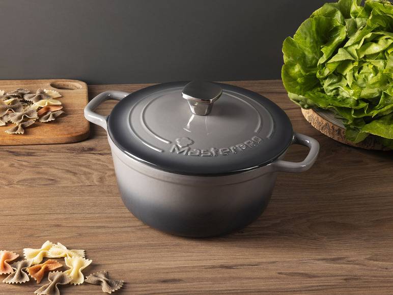 Masterpro Kasserolle, Gusseisen, mit Deckel, Ø22 cm 50% Rabatt mit kostenlosem Versand