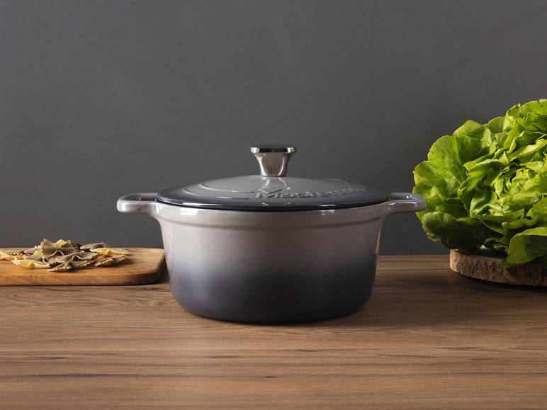 Masterpro Kasserolle, Gusseisen, mit Deckel, Ø22 cm 50% Rabatt mit kostenlosem Versand