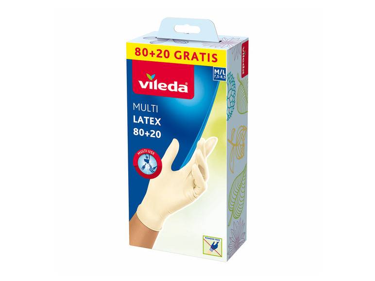 Vileda Multi Latex Latex Einweghandschuhe, 80+20 Design M/L Fabrikverkauf