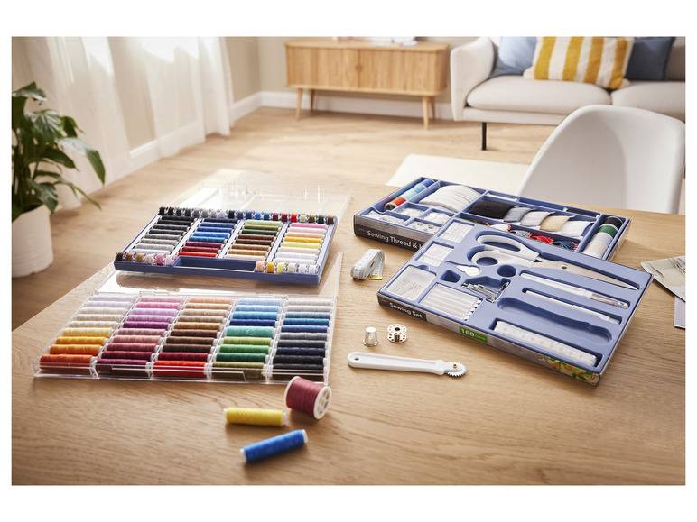 crelando® Nähgarn-Set, Modefarben, 64-teilig Bis zu 50% Rabatt
