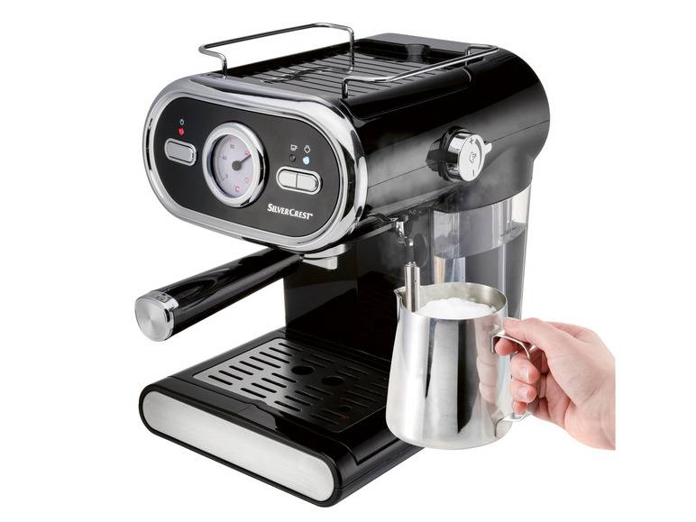 SILVERCREST® KITCHEN TOOLS Espressomaschine »SEM 1100 E1«, schwarz, 1100 W 2025