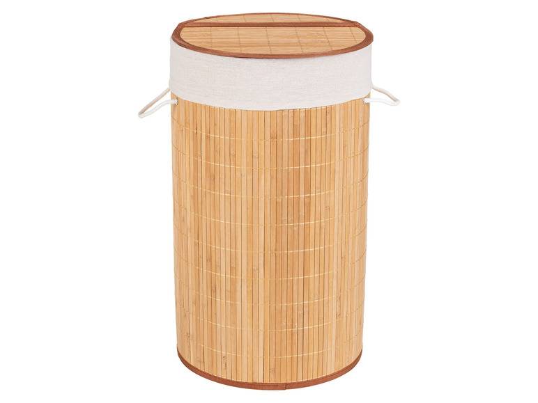 Wenko Wäschetruhe »Bamboo«, 55 l Fassungsvermögen, mit Baumwoll-Wäschesack, aus Bambus Verkauf