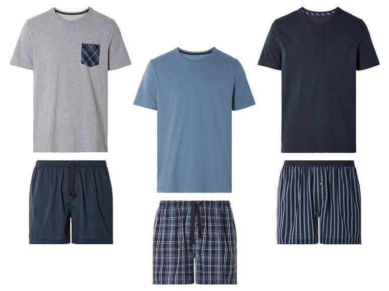 LIVERGY® Herren Pyjama mit Shorts Vatertagsangebot