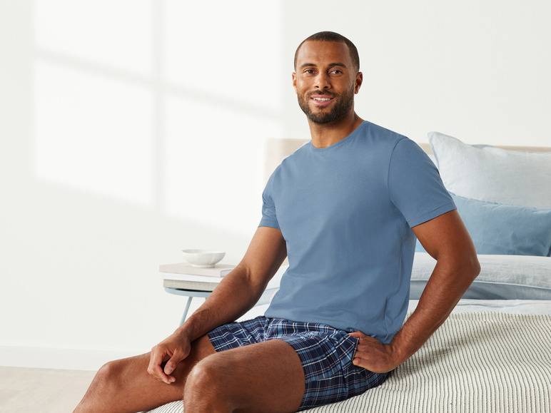 LIVERGY® Herren Pyjama mit Shorts Vatertagsangebot