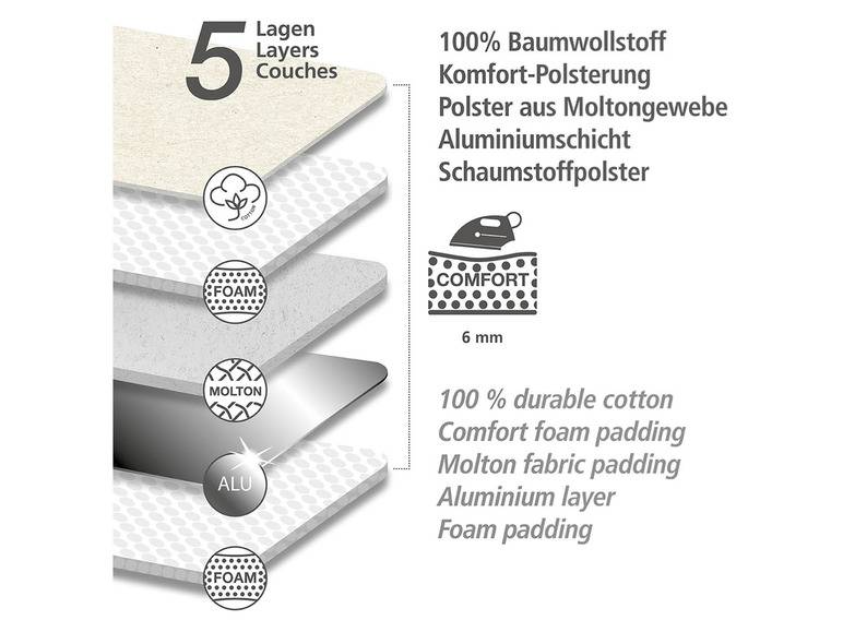 Wenko Bügeldecke »Air Comfort«, dampfbügelgeeignet Flash Sale