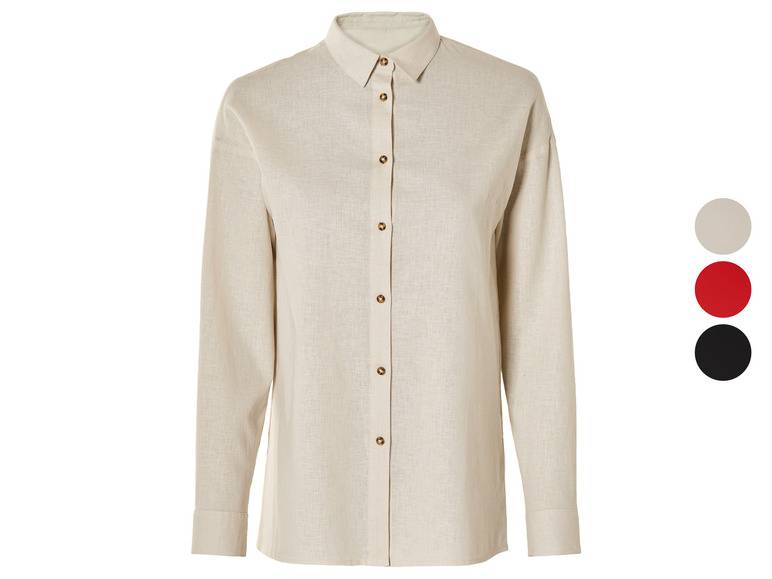 esmara® Damen Leinenbluse, leger geschnitten Neuheiten