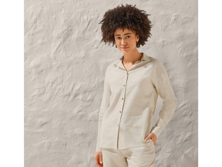 esmara® Damen Leinenbluse, leger geschnitten Neuheiten