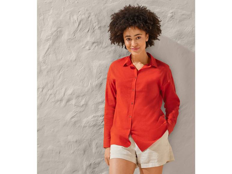 esmara® Damen Leinenbluse, leger geschnitten Neuheiten