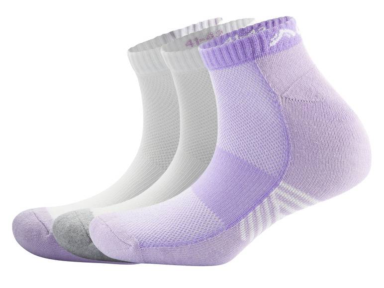 CRIVIT Damen Sport-Sneakersocken, 3 Paar, mit Baumwolle Räumungsverkauf
