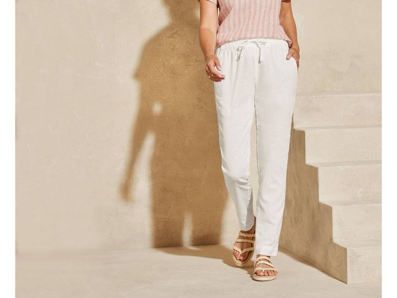 esmara® Damen Leinenhose mit Gummizugbund und Bindeband Riesige Rabatte