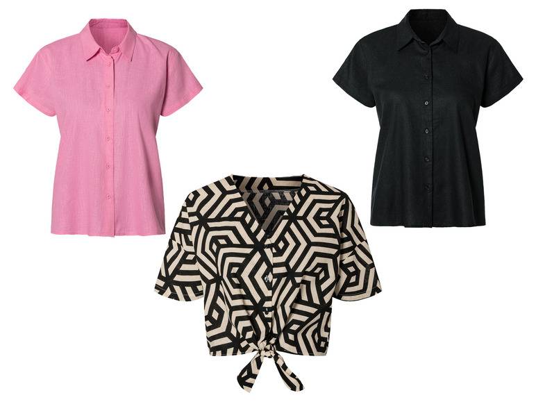 esmara® Damen Leinenbluse, leger geschnitten Online