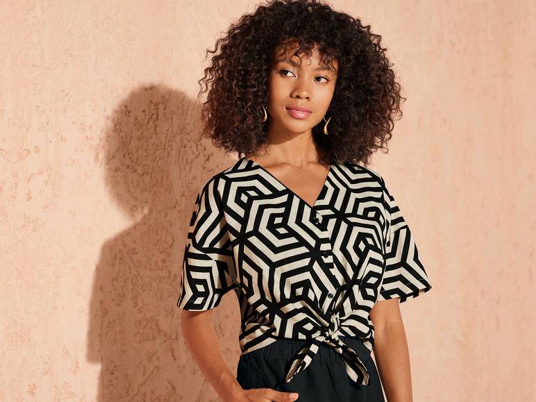 esmara® Damen Leinenbluse, leger geschnitten Online