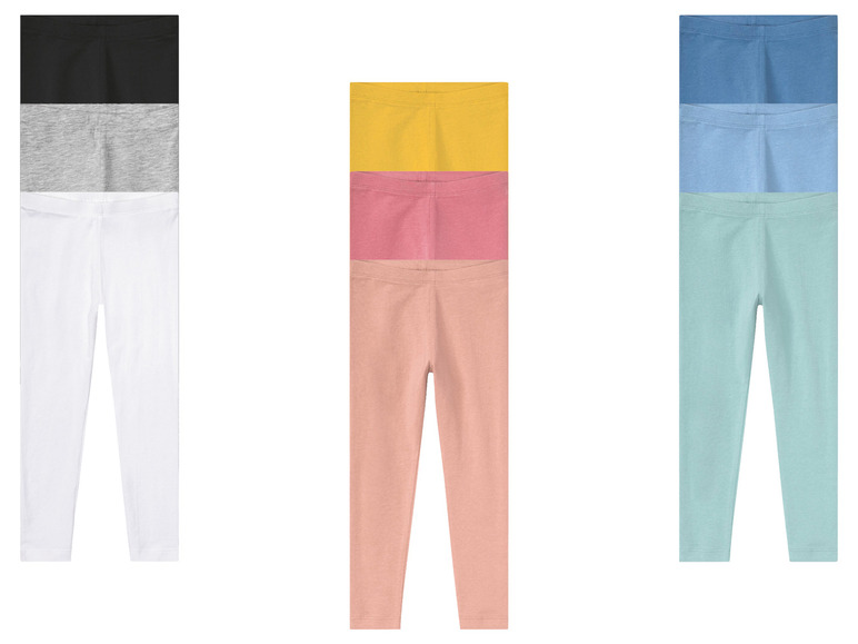 lupilu® Kleinkinder Leggings, 3 Stück, mit hohem Baumwollanteil Blitzverkäufe