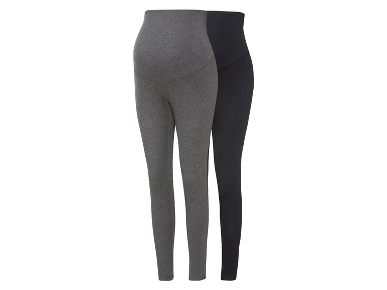 esmara® Damen Umstands Leggings, 2 Stück, mit Bio-Baumwolle Rabatt