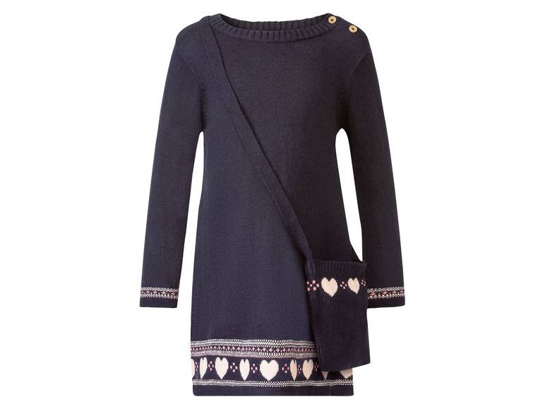 lupilu® Kleinkinder Strickkleid, mit Umhängetäschchen Großer Ausverkauf