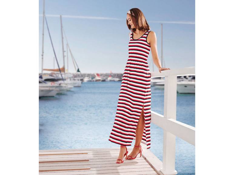 esmara® Damen Maxikleid mit Gummizug in der Taille Räumungsverkauf