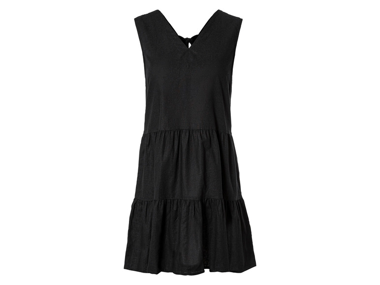 esmara® Damen Leinenkleid mit V-Ausschnitt Im Verkauf