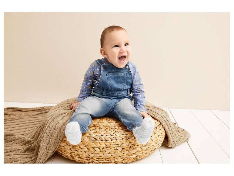 lupilu® Baby Latzhose Sweatdenim, mit Bio-Baumwolle Rabatte dieses Monats