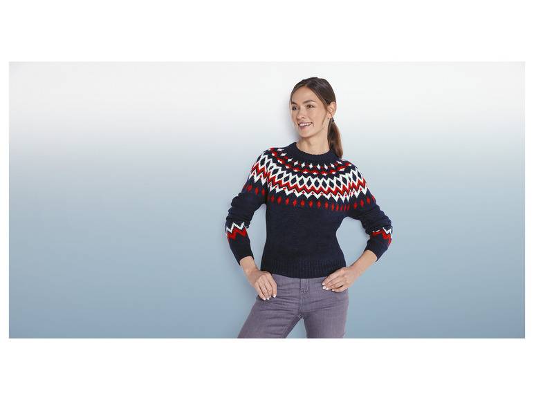 esmara® Damen Strickpullover, mit Rundhalsausschnitt Auslauf