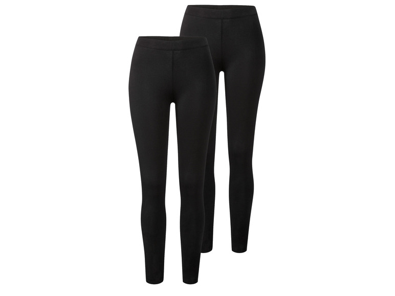 esmara® Damen Leggings, 2 Stück, normale Leibhöhe Versandkostenfrei
