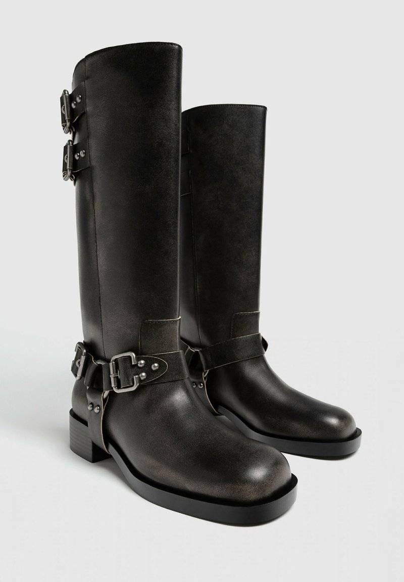 Stradivarius Stradivarius Cowboy/Biker boots - dark grey Vatertagsangebot