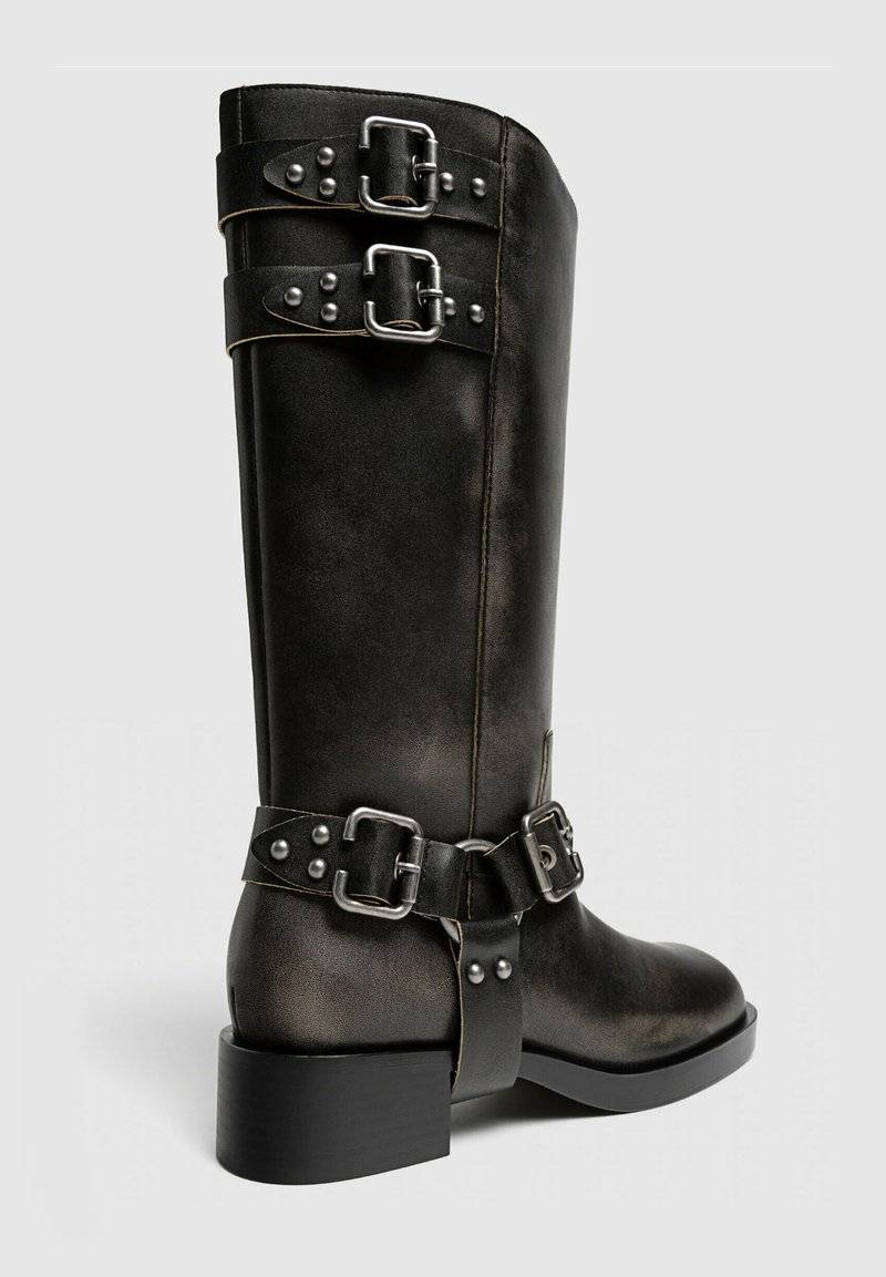 Stradivarius Stradivarius Cowboy/Biker boots - dark grey Vatertagsangebot